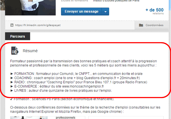 resume_linkedin Profil LinkedIn Profil LinkedIn