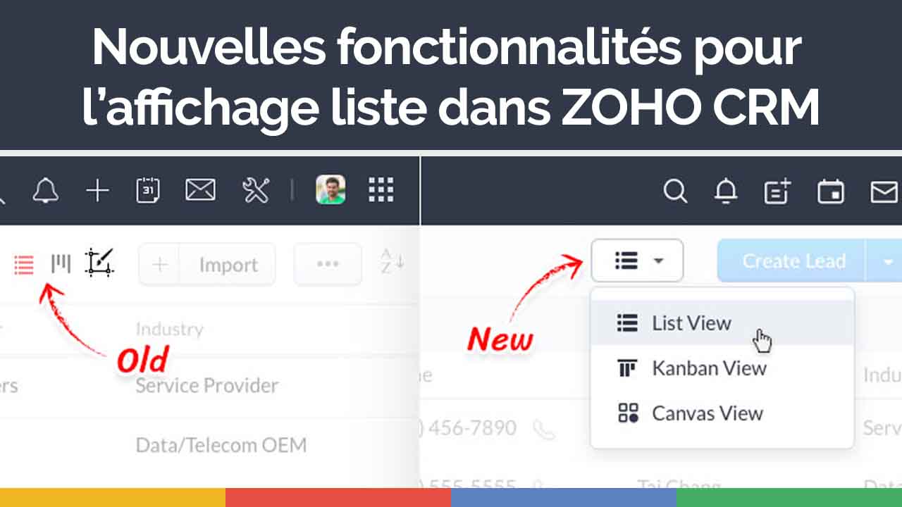 Nouvelles fonctionnalités pour l’affichage liste dans Zoho CRM