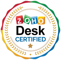 Zoho Desk certified badge