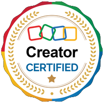 ZOHO creator certified badge