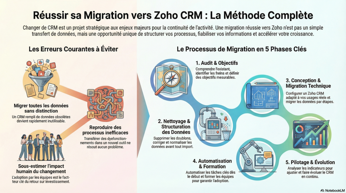 Comment réussir une migration CRM vers Zoho ?